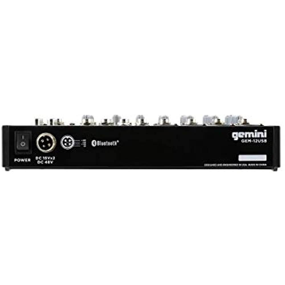 Gemini compact 12-channel Bluetooth mixer with USB playback