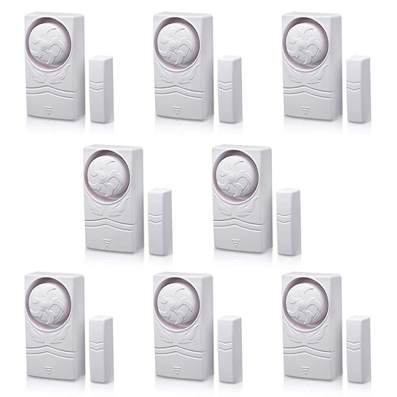 Door and Window Alarm for Home Time Delay Alarm Magnetic Window Alarm Sensors for Home Security Loud 110 dB 8 Pack