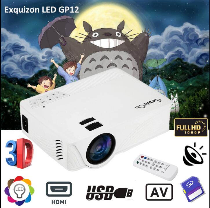 7000 Lumens Mini LED LCD Projector 3D HD 1080P Home Theater Movie USB VGA HDMI
