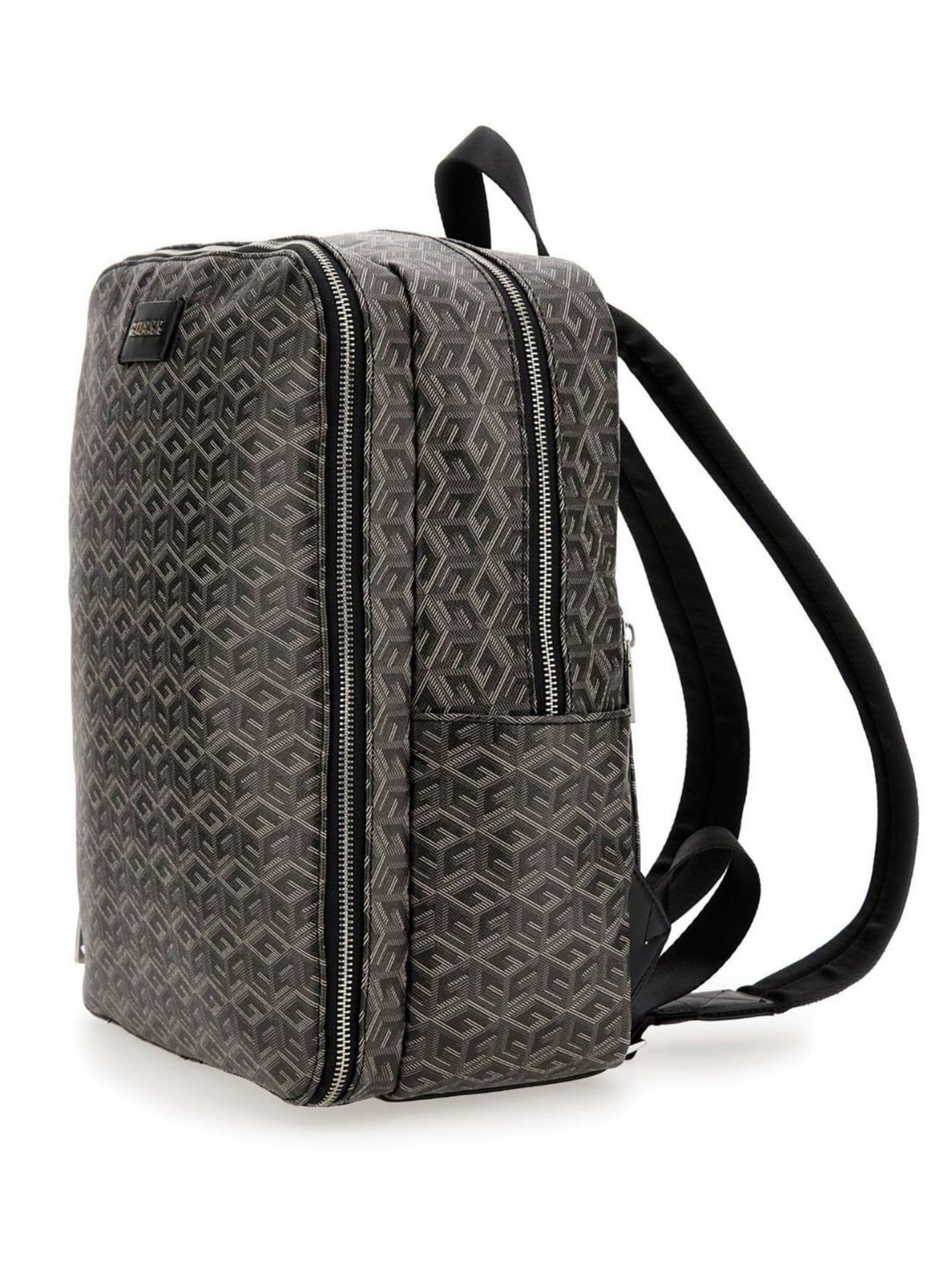 GUESS Grey EDERLO Printed Medium Backpack