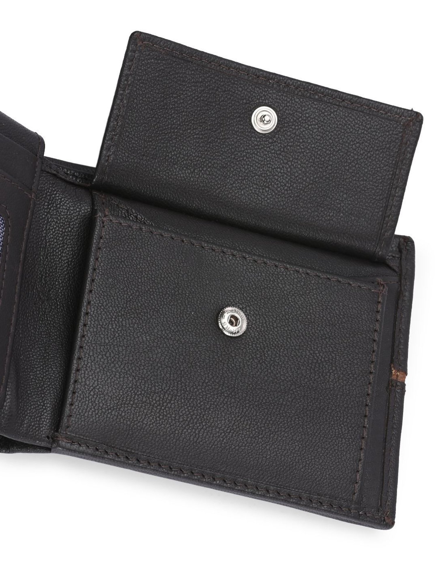 Clog London Black Leather Small Bi-Fold Wallet for Men