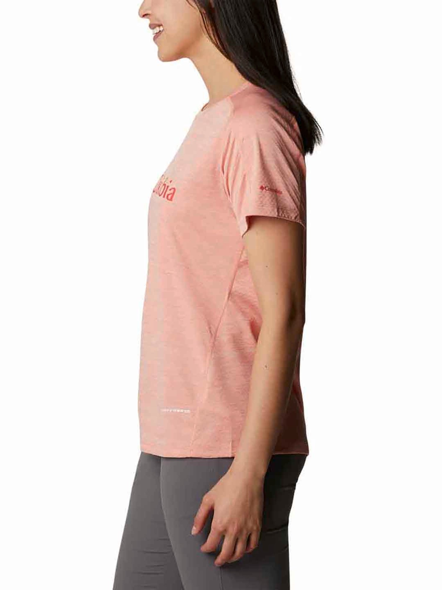 Columbia Peach Logo Printed W Zero Rules Crew T-Shirt