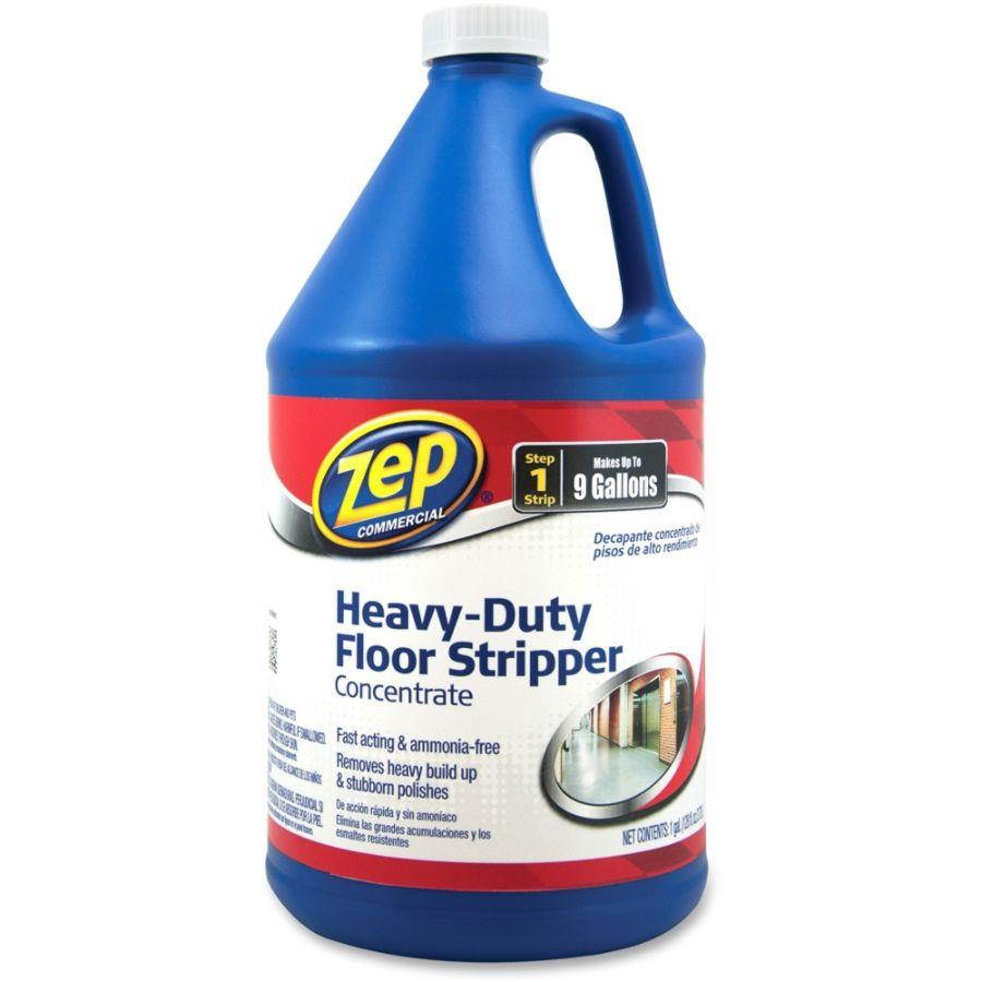 Zep Commercial Heavy-Duty Floor Stripper Concentrate - Concentrate Liquid - 1 gal (128 fl oz) - 4 / Carton - Blue