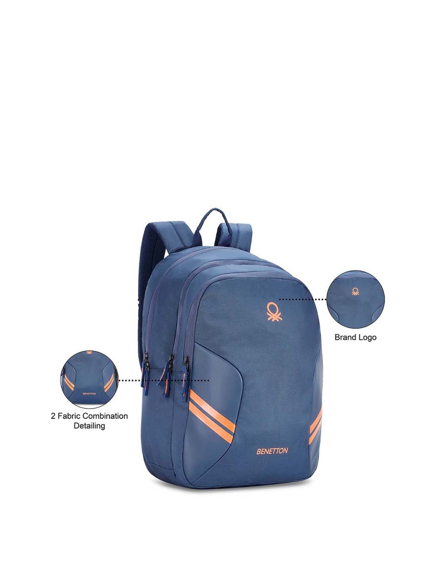 United Colors of Benetton Magnus 30 Ltrs Navy Medium Laptop Backpack