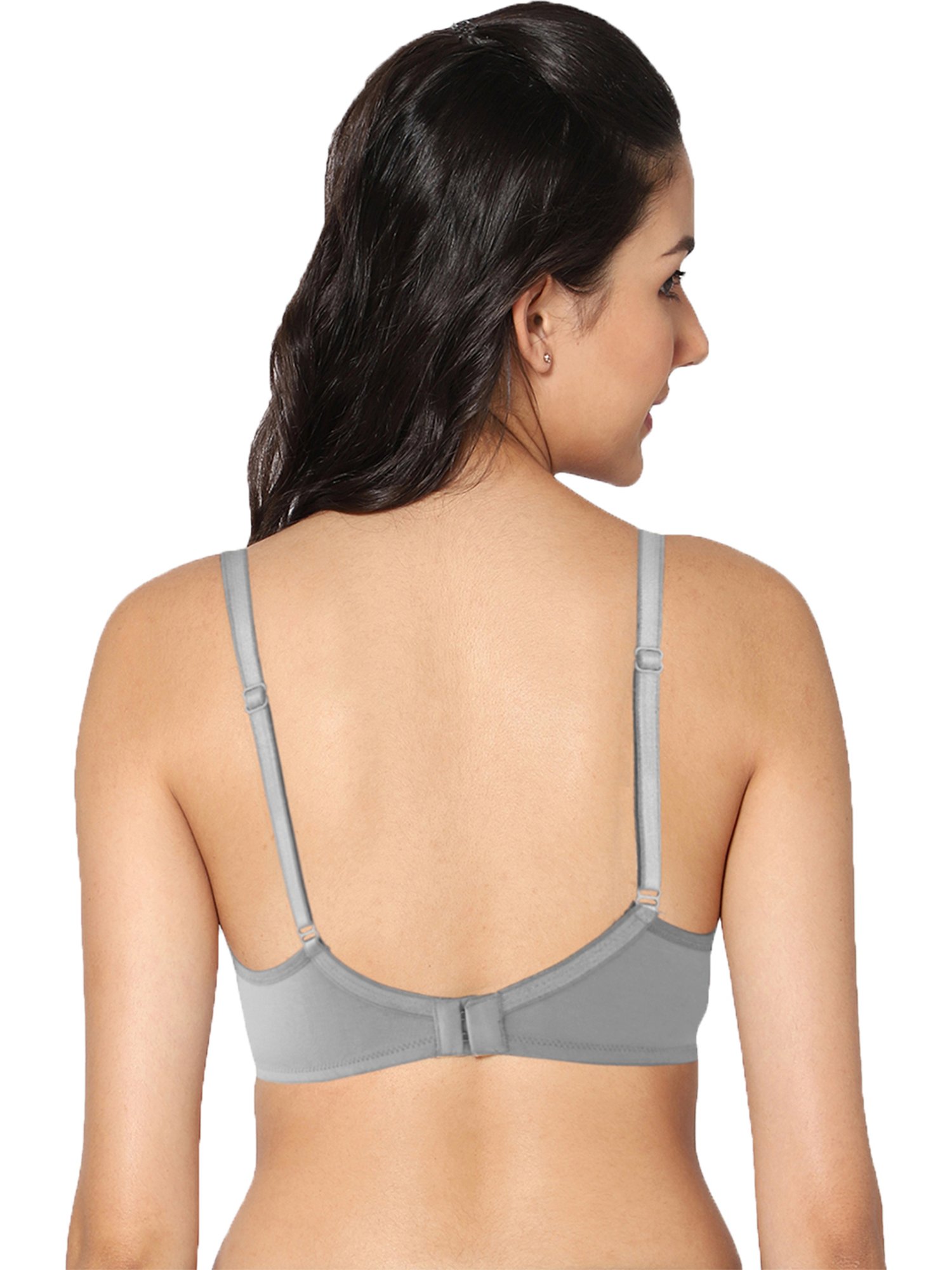 IN CARE Grey & White Non-Wired Full Coverage T-Shirt Bra - Pack of 2