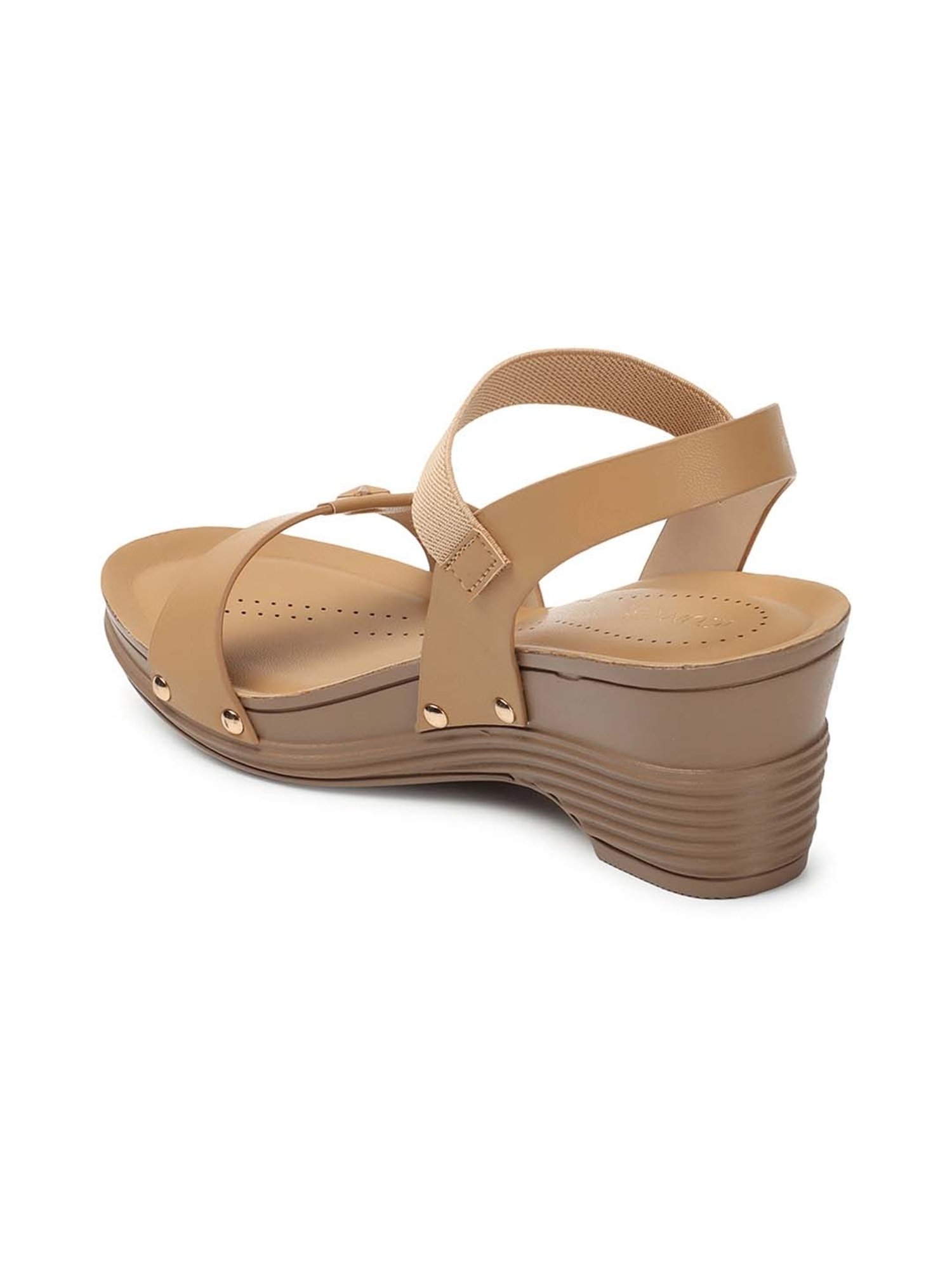 Iconics Women's Tan Ankle Strap Sandals