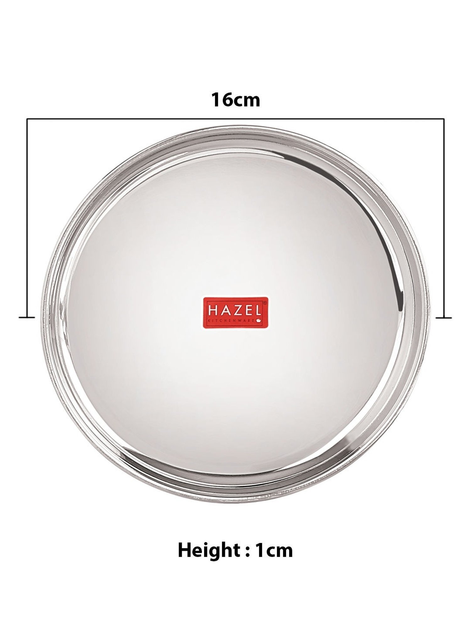 HAZEL Silver Stainless Steel Dinner Plate - Set of 6