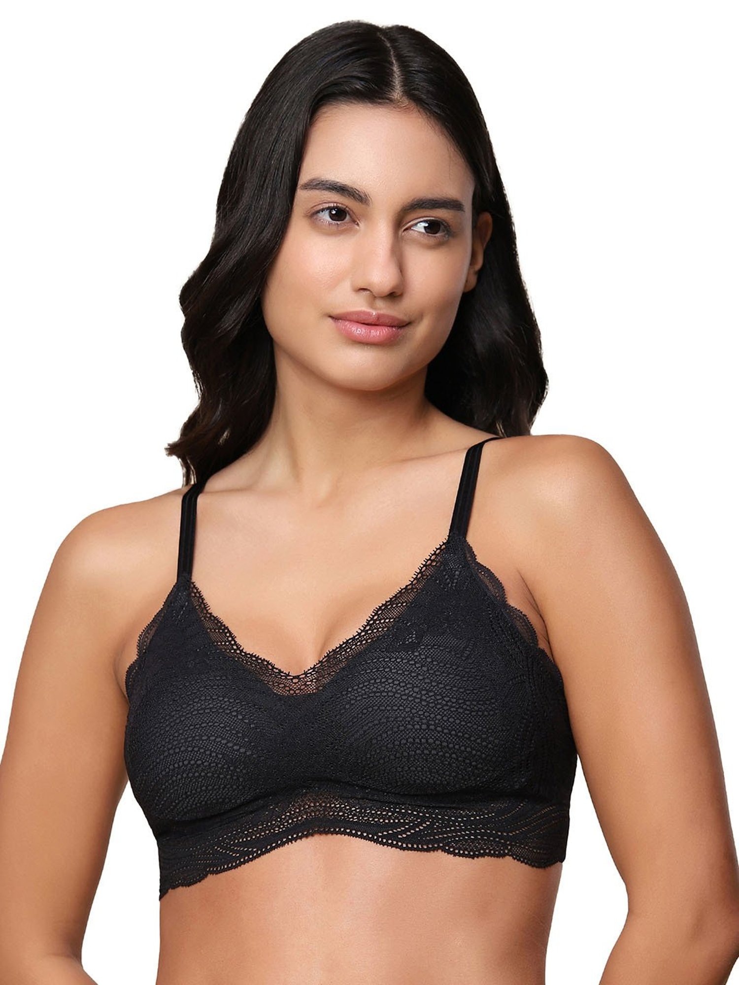 Triumph Black Lace Full Coverage T-Shirt Bra