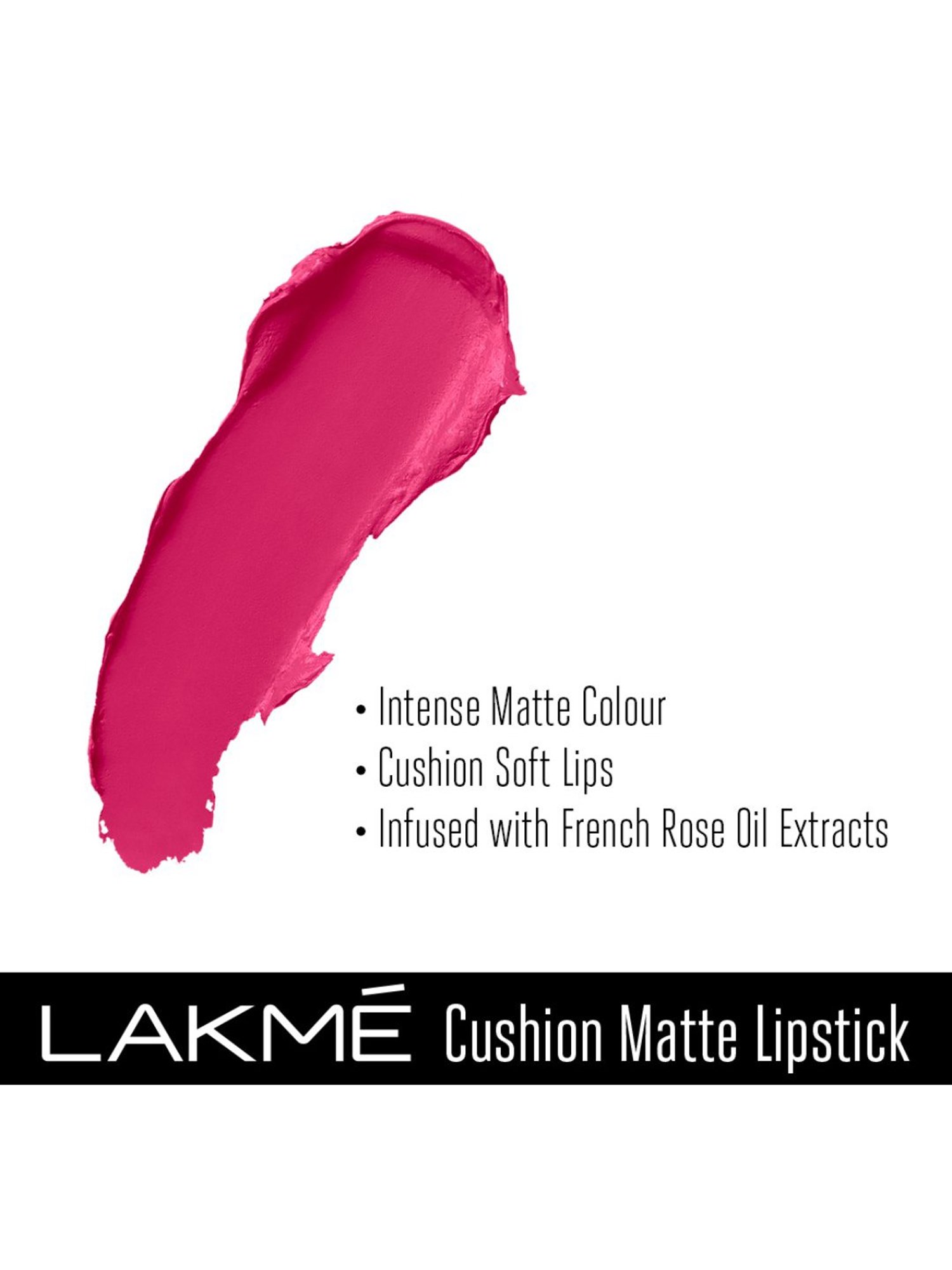 Lakme Cushion Matte Lipstick Pink Petal - 4.5 gm