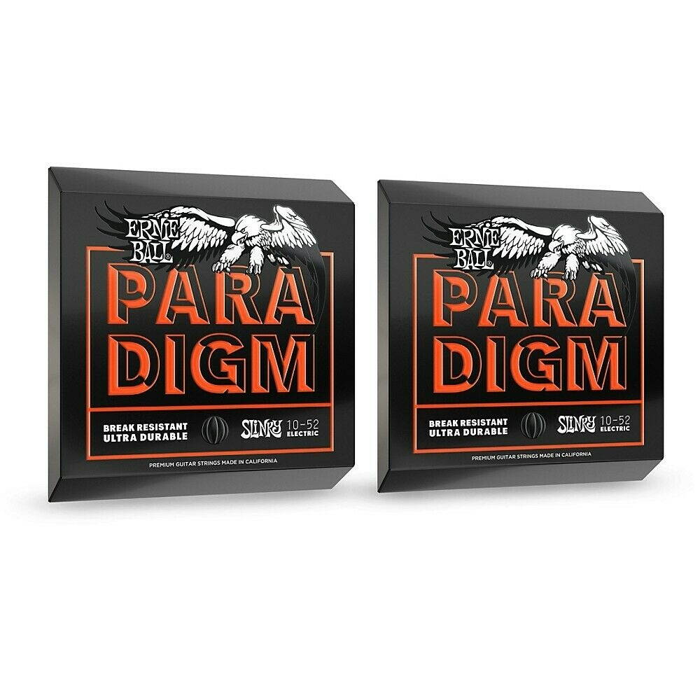 Ernie Ball 2 Pack- Paradigm Skinny Top Heavy Bottom Electric Guitar Strings Bundle