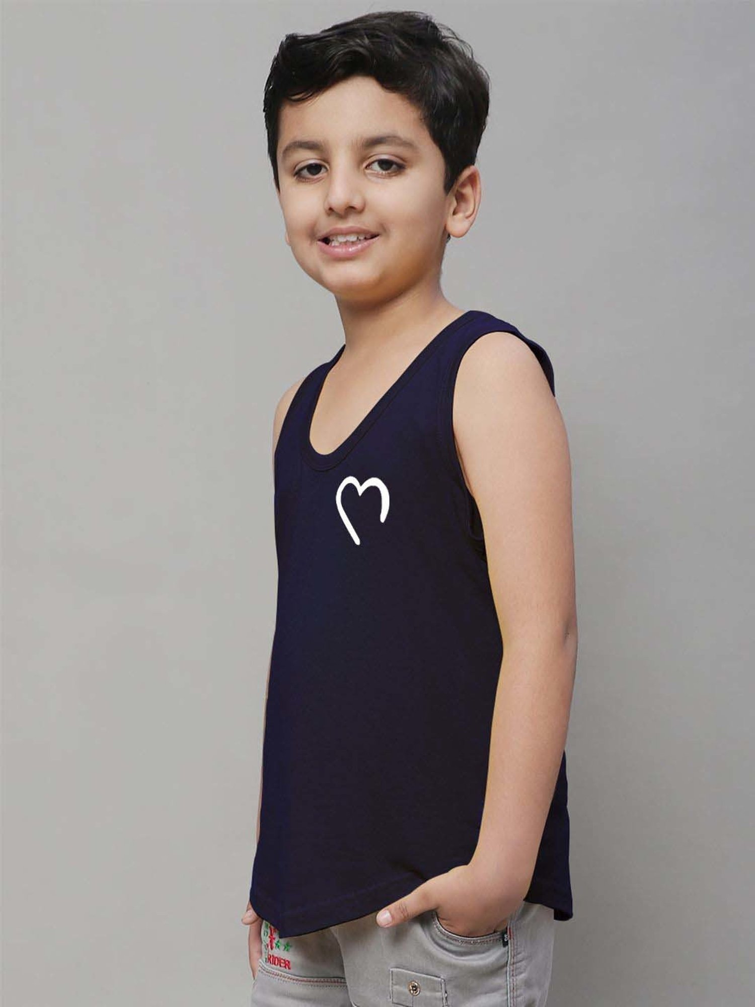 Palm Tree Kids White Printed Vest