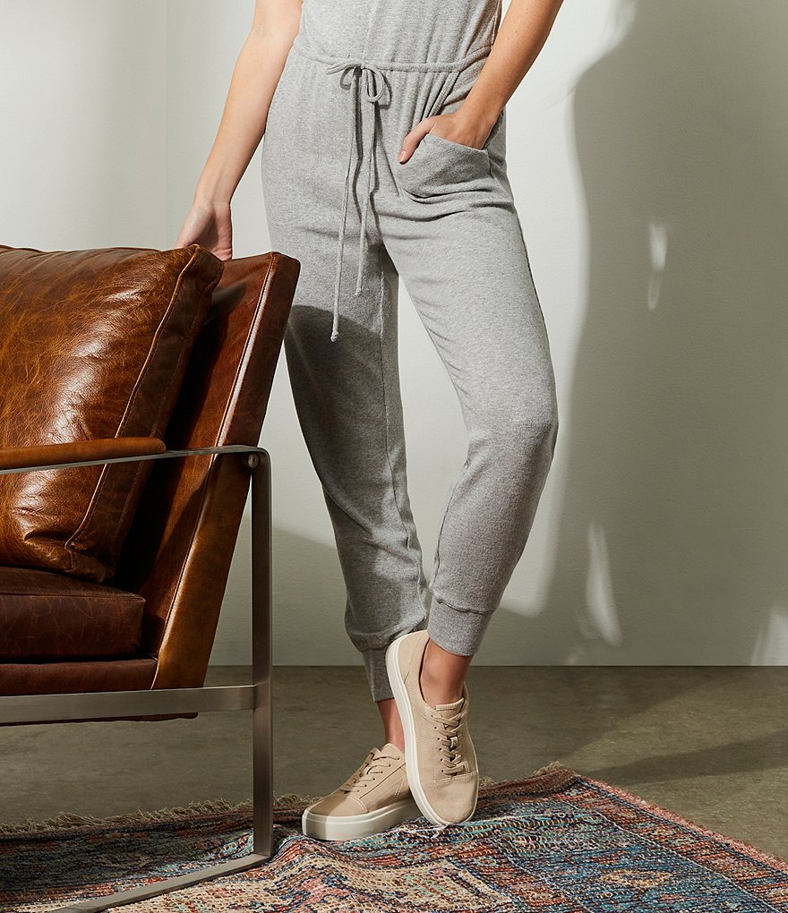 Lucky Brand Tezra Suede Canvas Lace-Up Sneakers