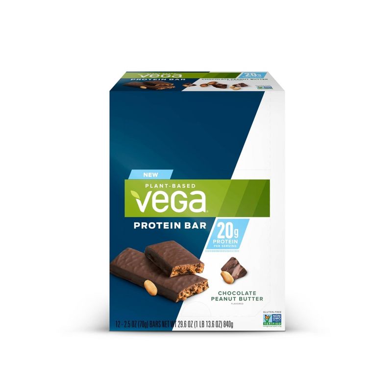 Vega 20g Protein Bars - Chocolate Peanut Butter - 12pk