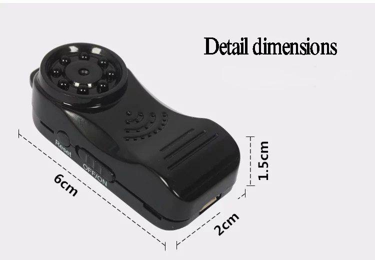 HD 1080P WiFi Camera M3 Mini DV Wireless P2P Camera camcorder Video Record with Alarm Mini Camera 8 LED Super Night Vision Lamp