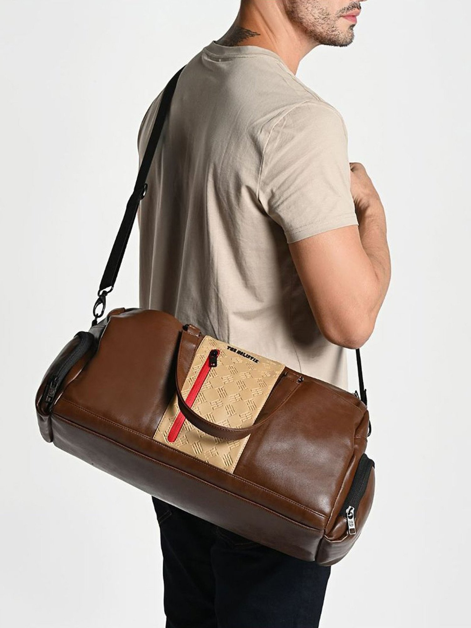THE HOLISTIK Brown Medium Clever Duffel Bag