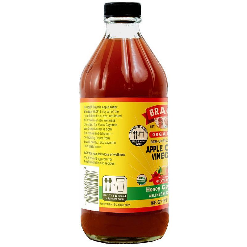 Bragg Organic Honey Cayenne ACV Wellness Cleanse - 16oz