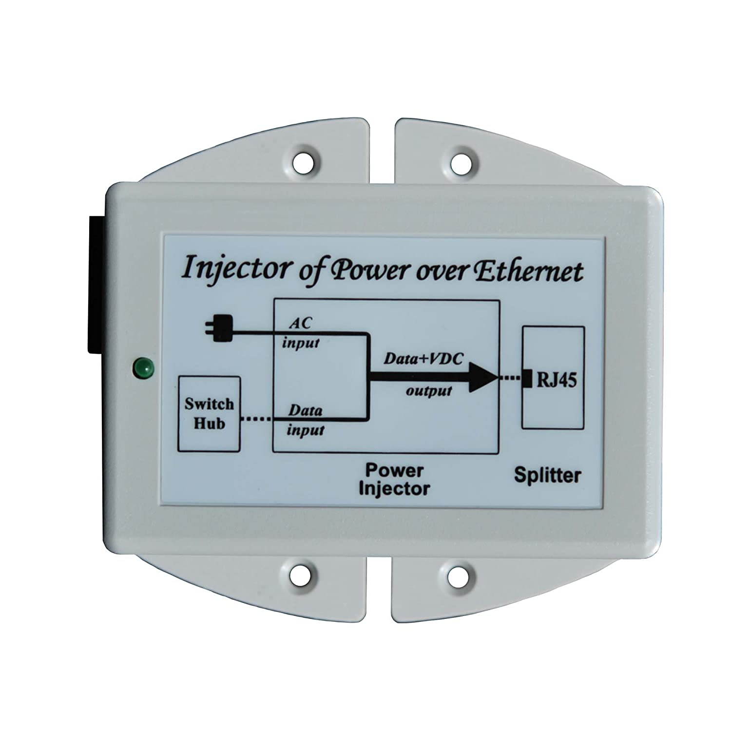 Tycon Systems TP-POE-24G 24W Gigabit POE Power Inserter - US Power Cord44; 24V