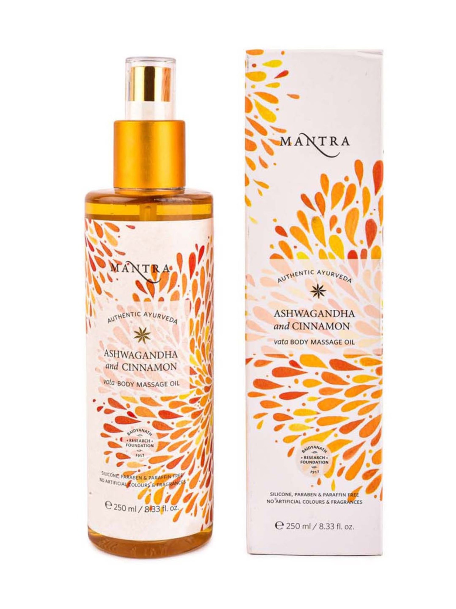 Mantra Herbal Ashwagandha and Cinnamon Vata Body Massage Oil - 250 ml