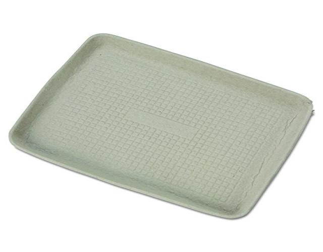StrongHolder Molded Fiber Food Trays, 9 x 12 x 1, Beige, Rectangular