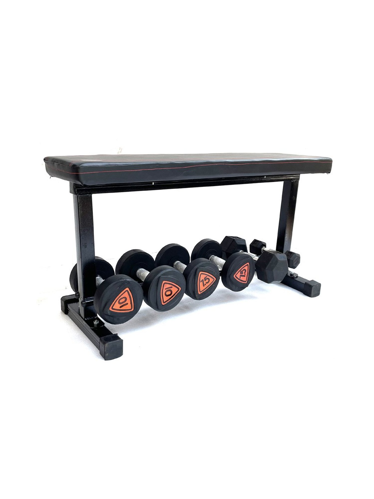 Protoner Flat Weight Lifting Bench (Black) Size - 106x45x18