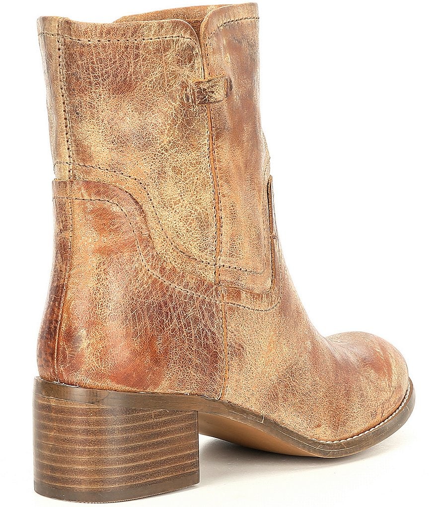 Diba True West Haven Distressed Leather Block Heel Boots