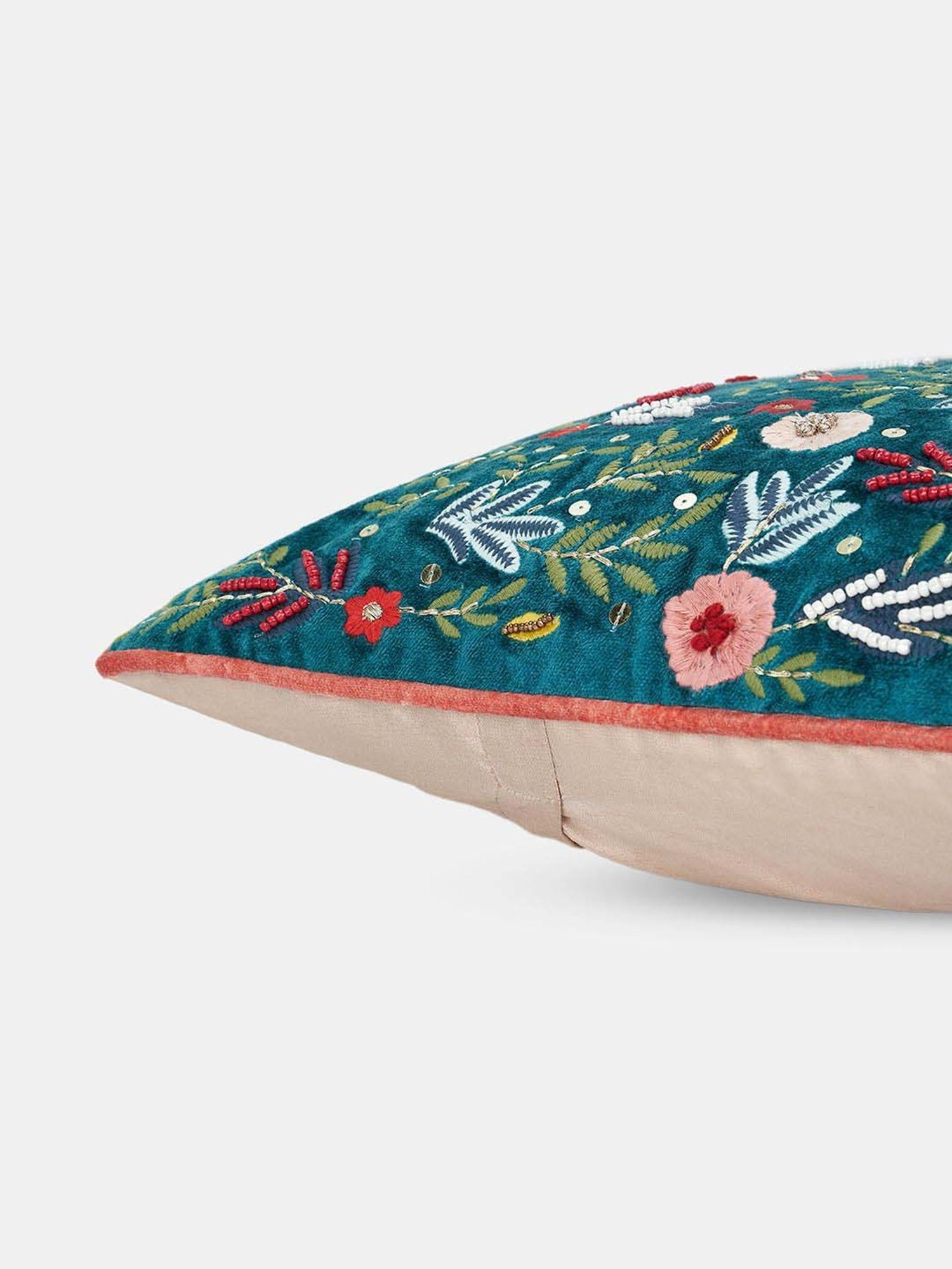 Living Scapes by Pantaloons Green Cotton Cushion Cover