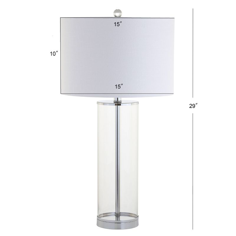 29" Glass Harper Table Lamp (Includes LED Light Bulb) Clear - JONATHAN Y