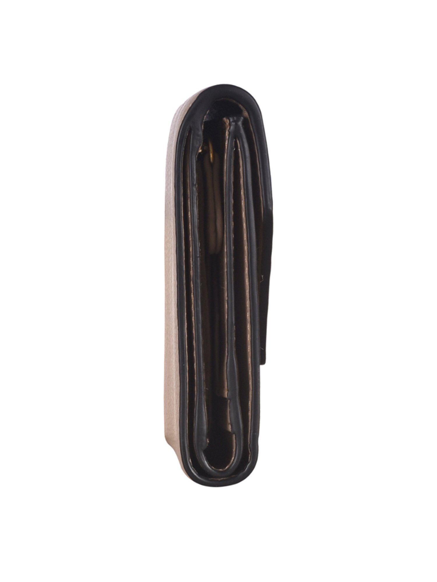 Eske Alaina  Brown Solid Tri-Fold Wallet for Women