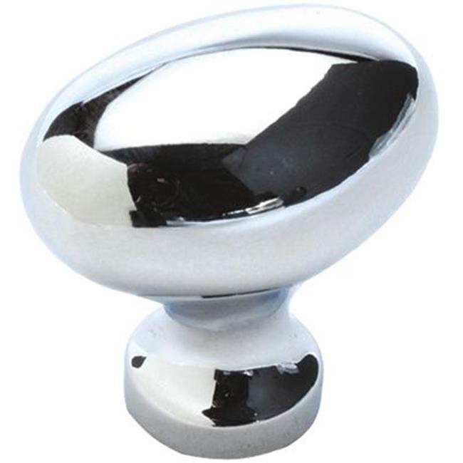 Belwith BWP3054 CH 1.25 x 0.81 in. Oval Knob - Chrome
