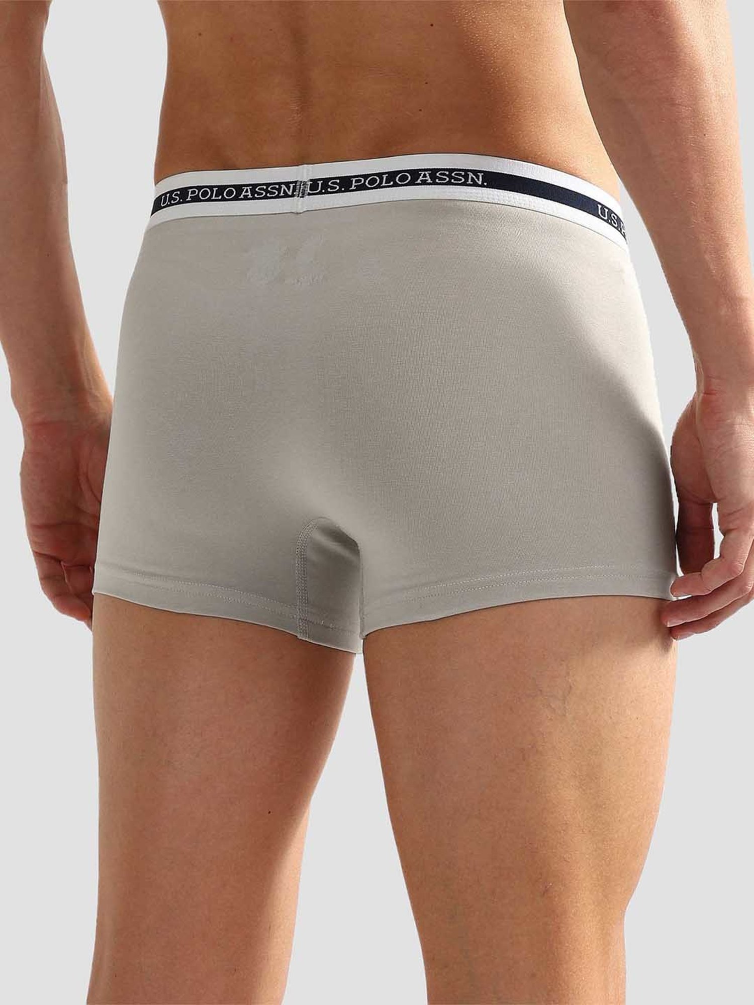 U.S. Polo Assn. Light Grey & Blue Trunks - Pack of 2