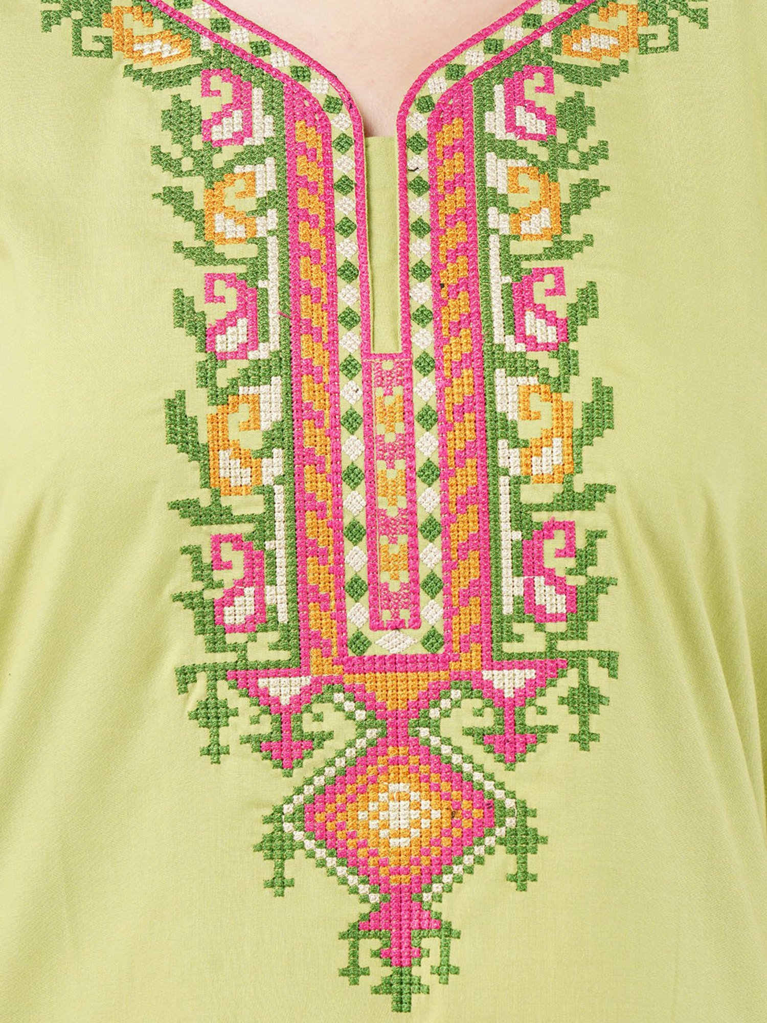 KOI SLEEPWEAR Pista Green Embroidered Nighty