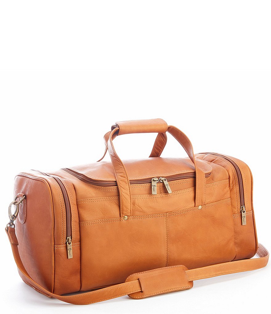 ROYCE New York Leather Luxury Overnight Duffel Bag