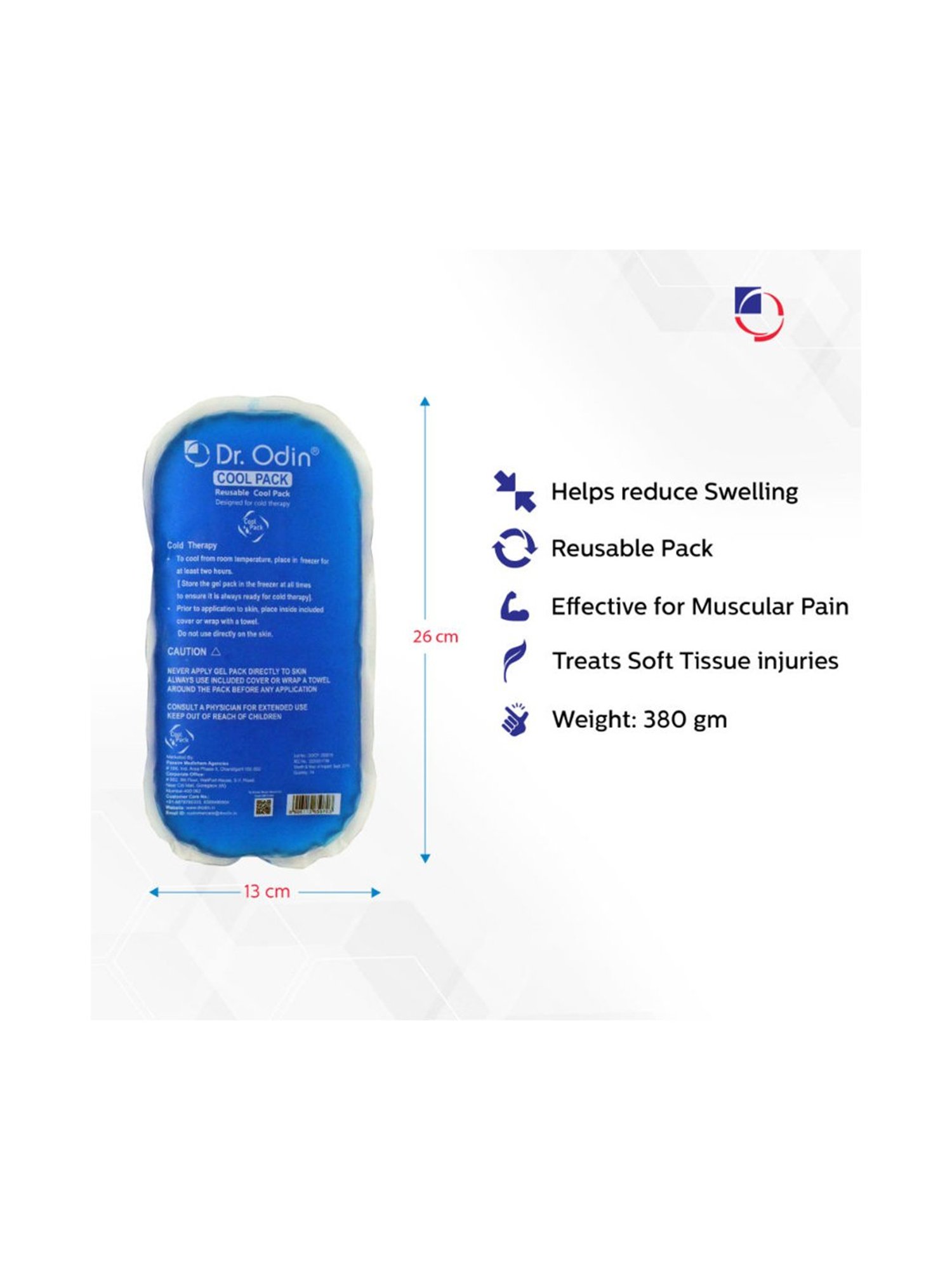 Dr. Odin Oval Shape Orthopaedic Cool Pad (Blue)