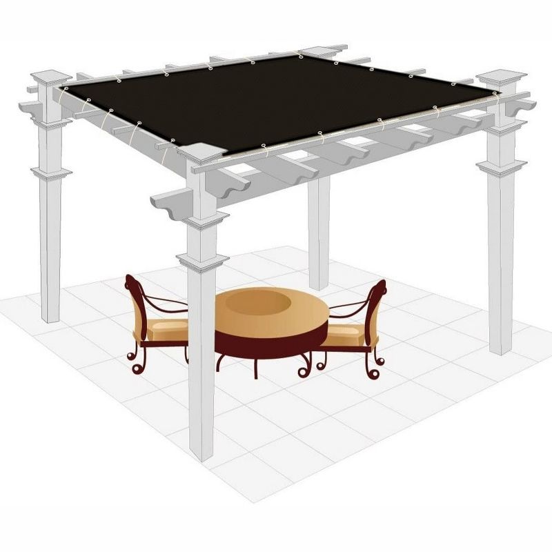 Costway Outdoor 2-Tier 10'x10' Gazebo Canopy Shelter Awning Tent Patio Garden Screw-free structure Brown