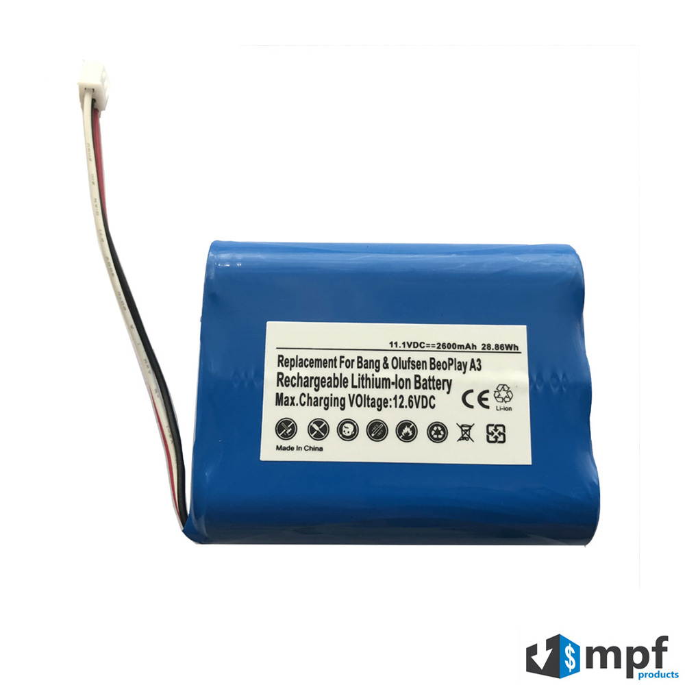 2600MaH 3ICR18/65 Battery Replacement Compatible with Bang & Olufsen Beoplay A3 iPad Speaker Dock