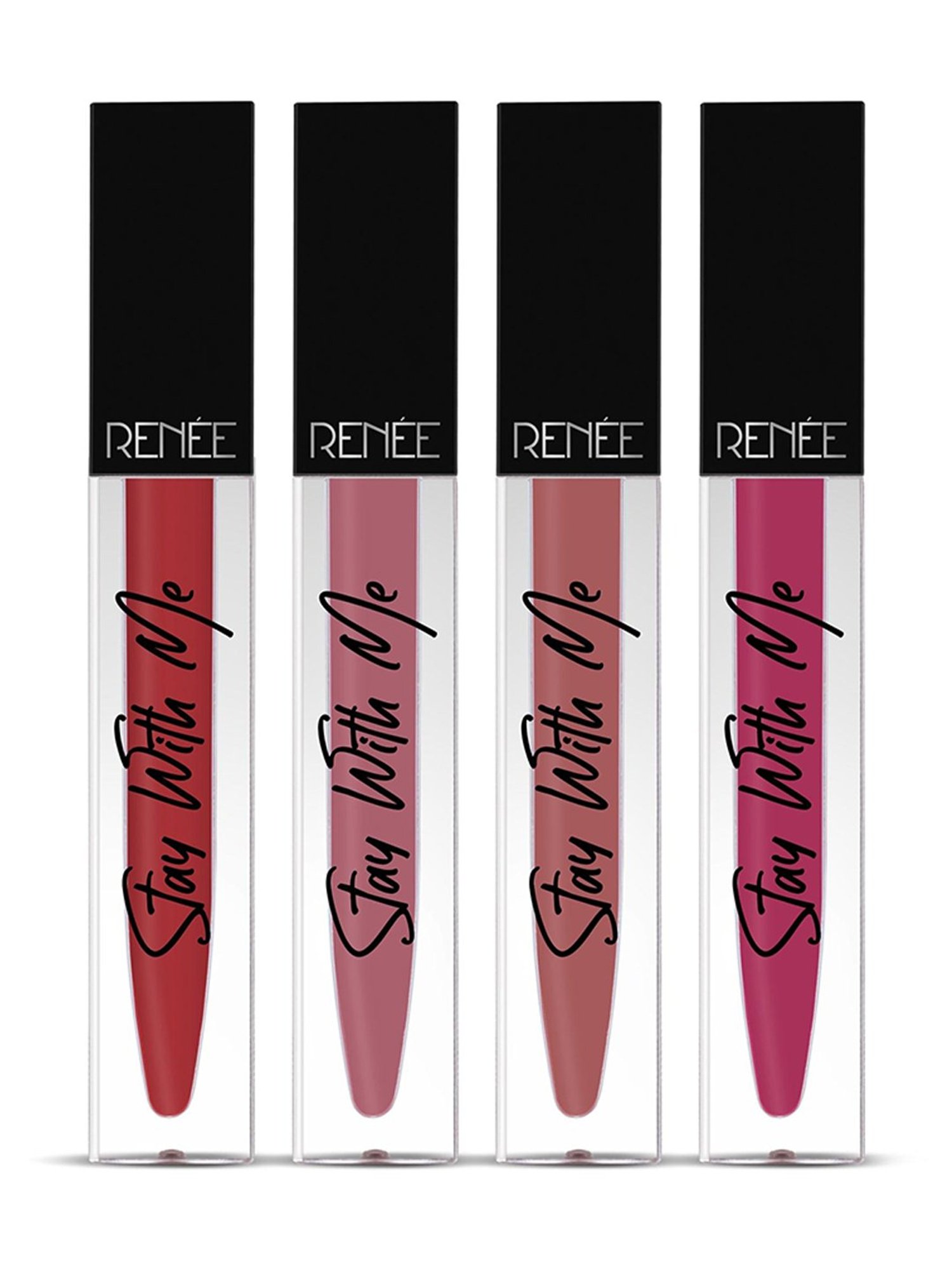 RENEE Stay With Me Matte Liquid Lip Color 02 - Set of 4