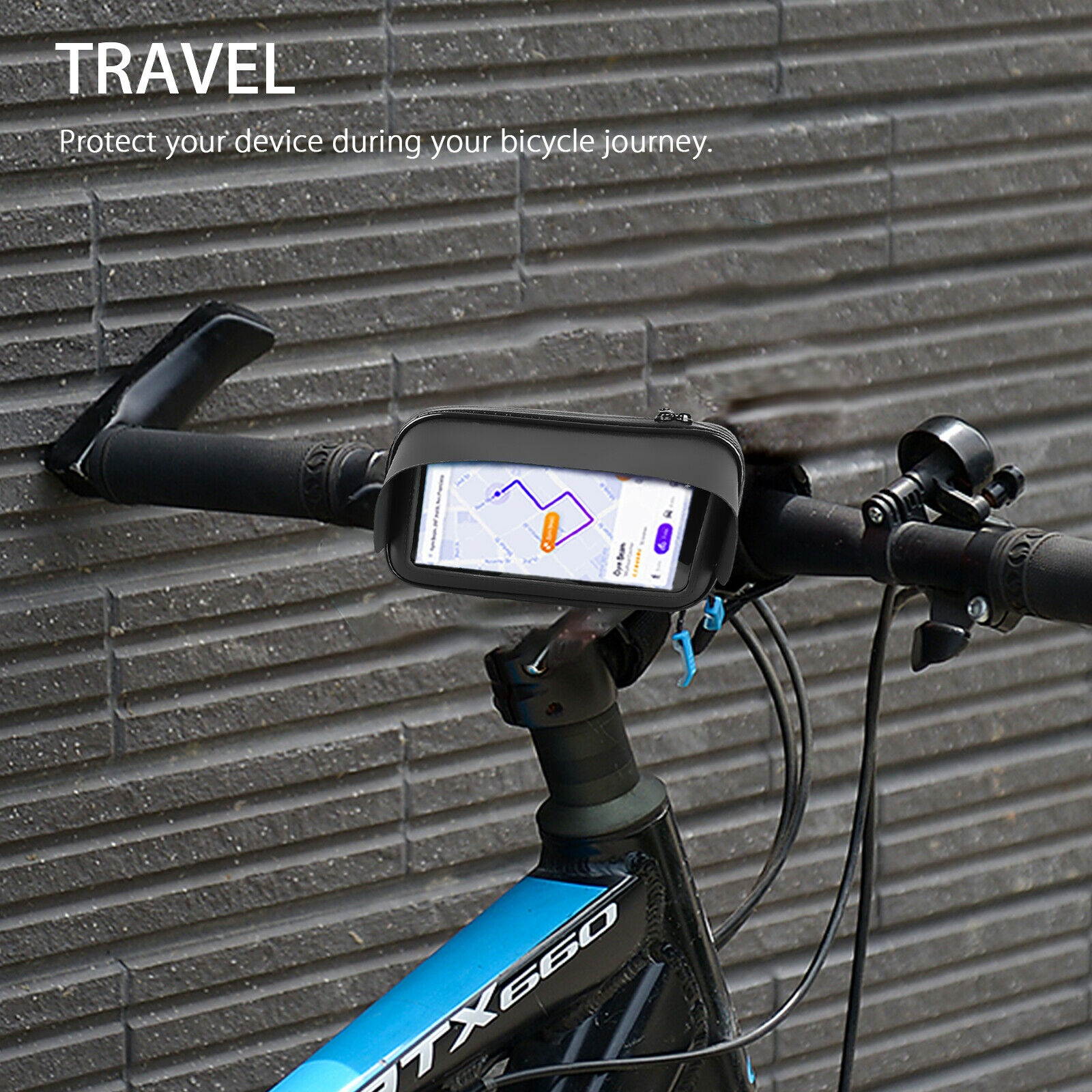 Waterproof Motorcycle Bicycle Cell Phone/GPS Holder Case Bag Mount For Handlebar
