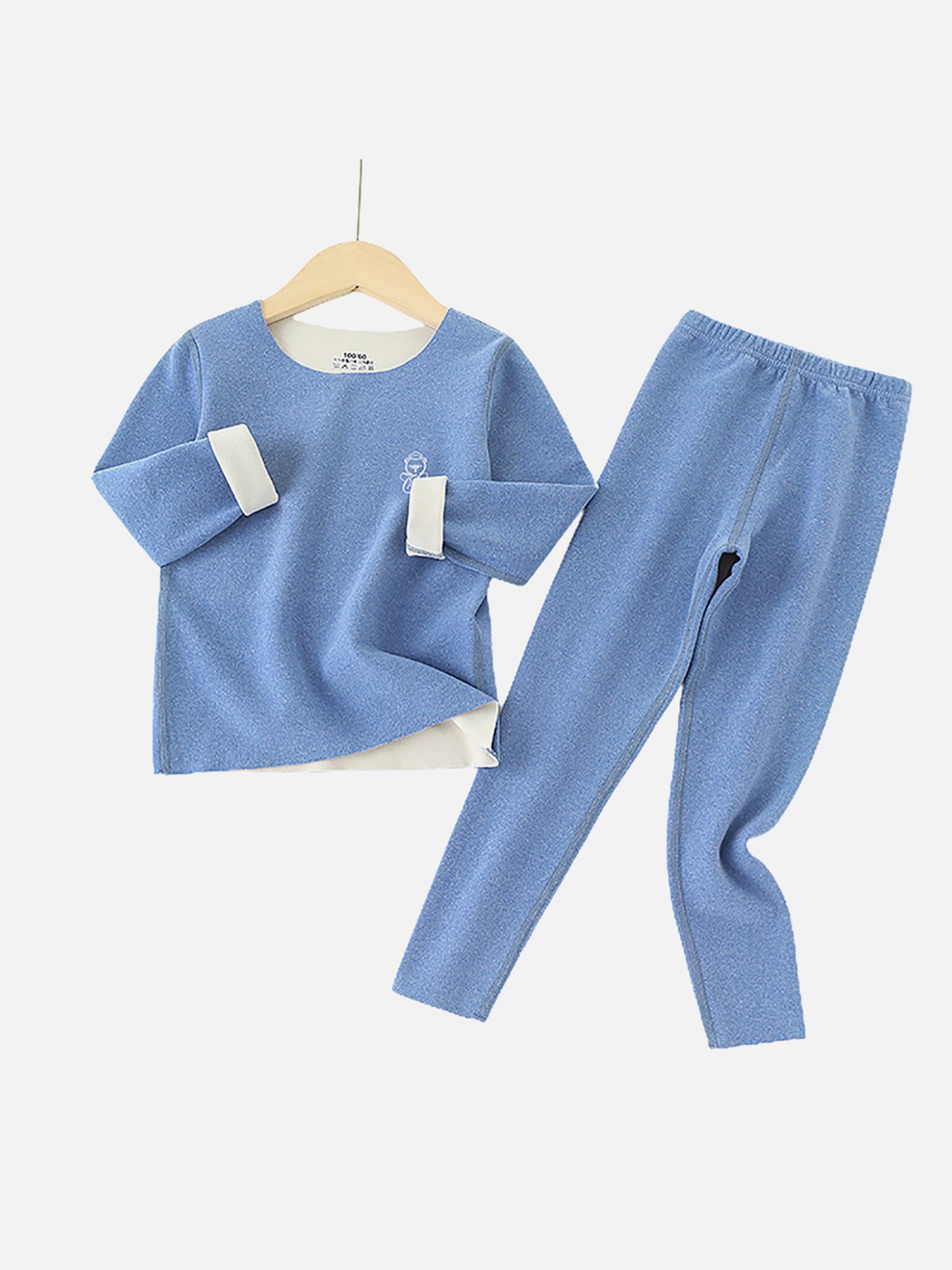Little Surprise Box Kids Blue Solid Full Sleeves T-Shirt with Pants