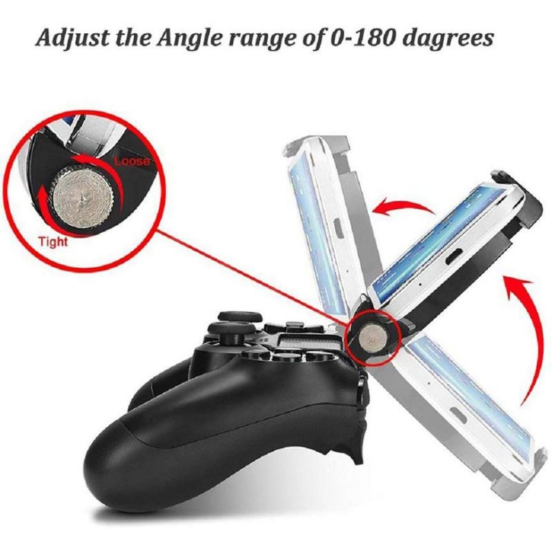 Balight Phone Bracket Adjustable Gaming Gamepad Wrap Holder Mount For PS4 Controller