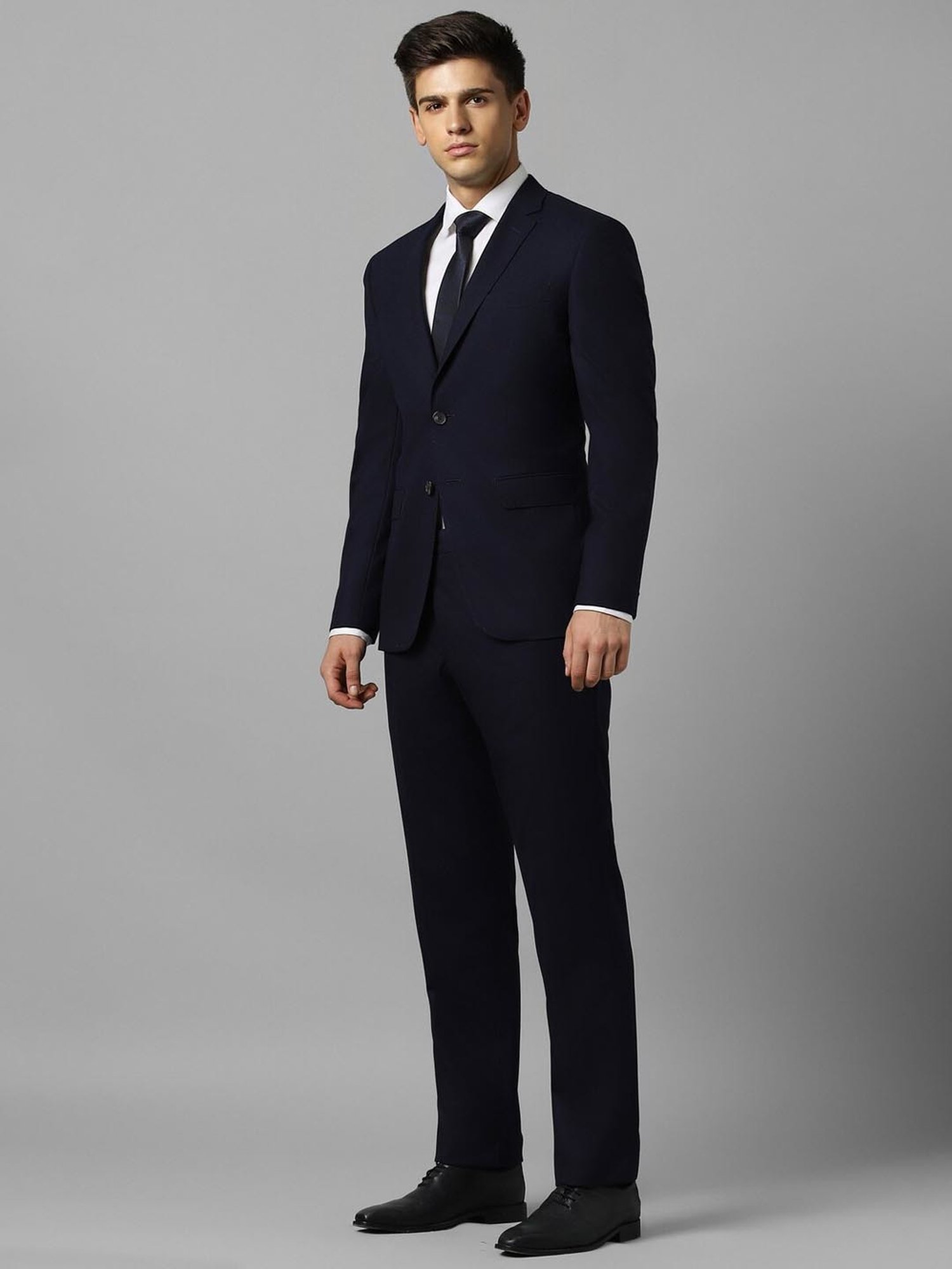 Luxure By Louis Philippe Navy Slim Fit Two Piece Suit