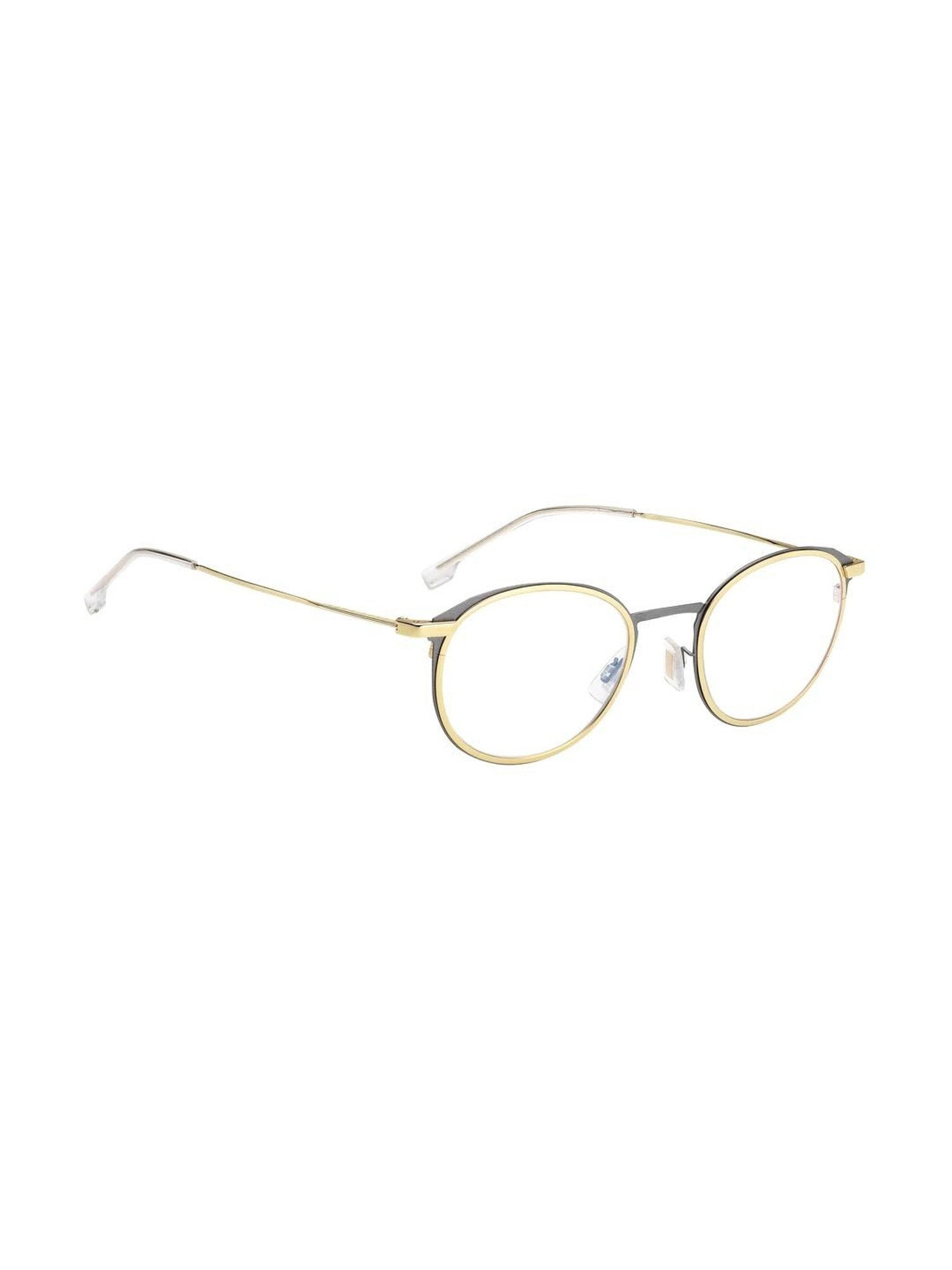 Hugo Boss Gold Oval Eye Frames for Men