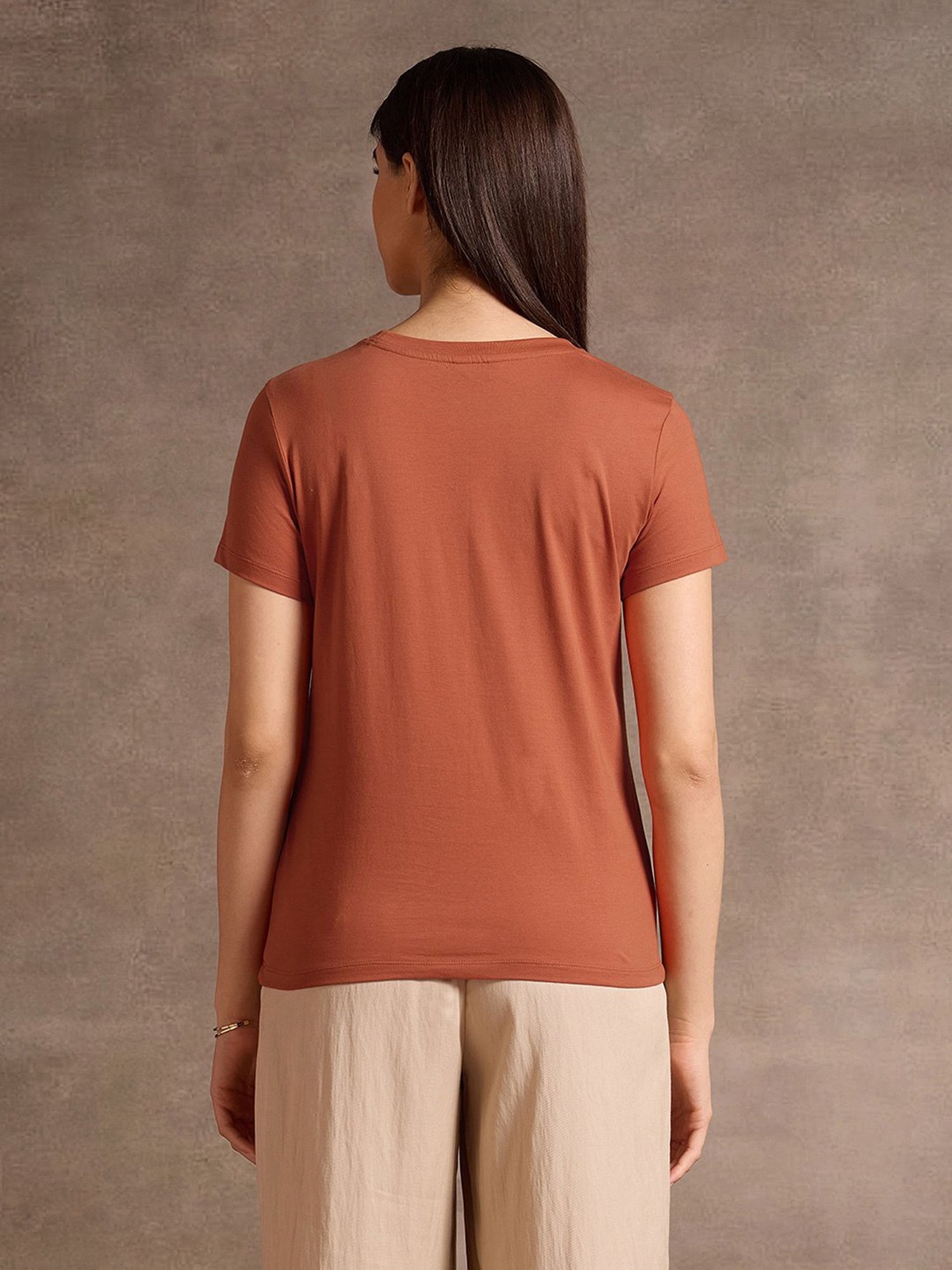 U.S. Polo Assn. Brown Graphic Print T-Shirt