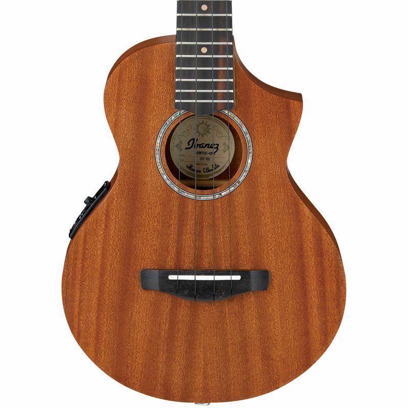 Ibanez UEW5E 4-String Ukulele, Right Handed, Open Pore Natural