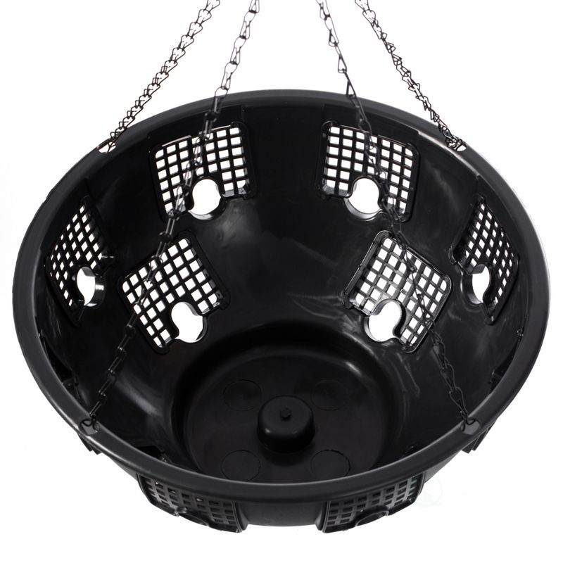 Sullivans Set of 2 Hanging Planters 26"H & 23"H Silver