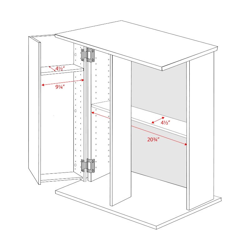 Locking Media Storage Cabinet Black - Prepac