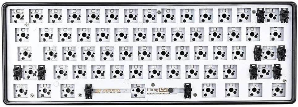 EPOMAKER GK61X RGB Hotswap Custom DIY Kit for 60% Keyboard, PCB Mounting Plate Case (GK61X Black)