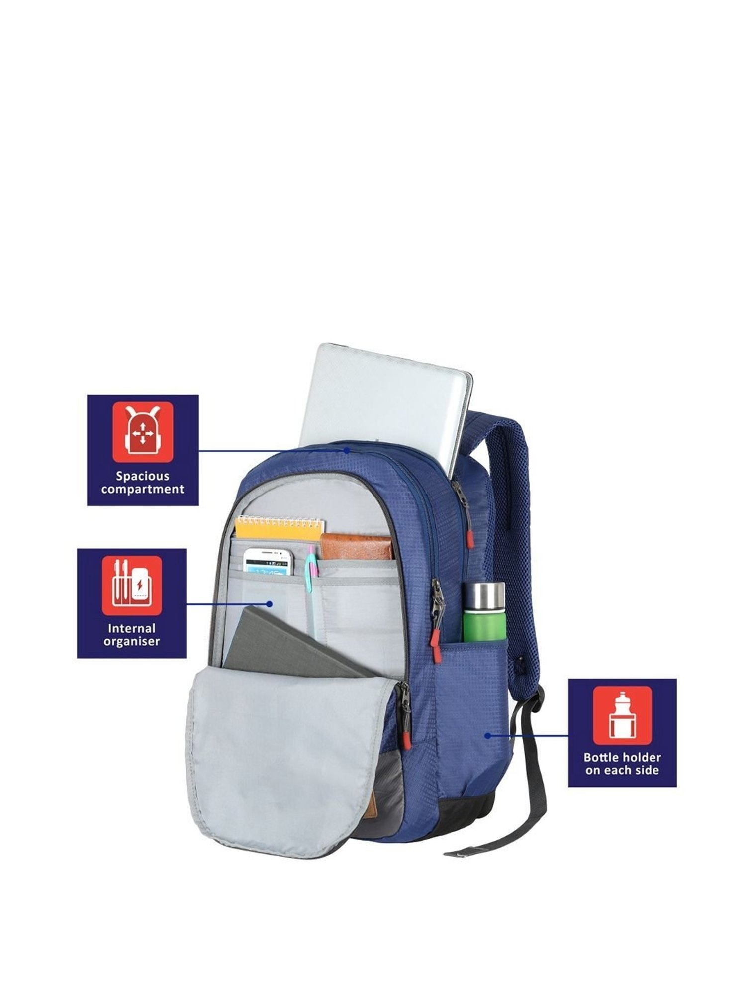 LAVIE SPORT Nebula Blue Medium Laptop Backpack