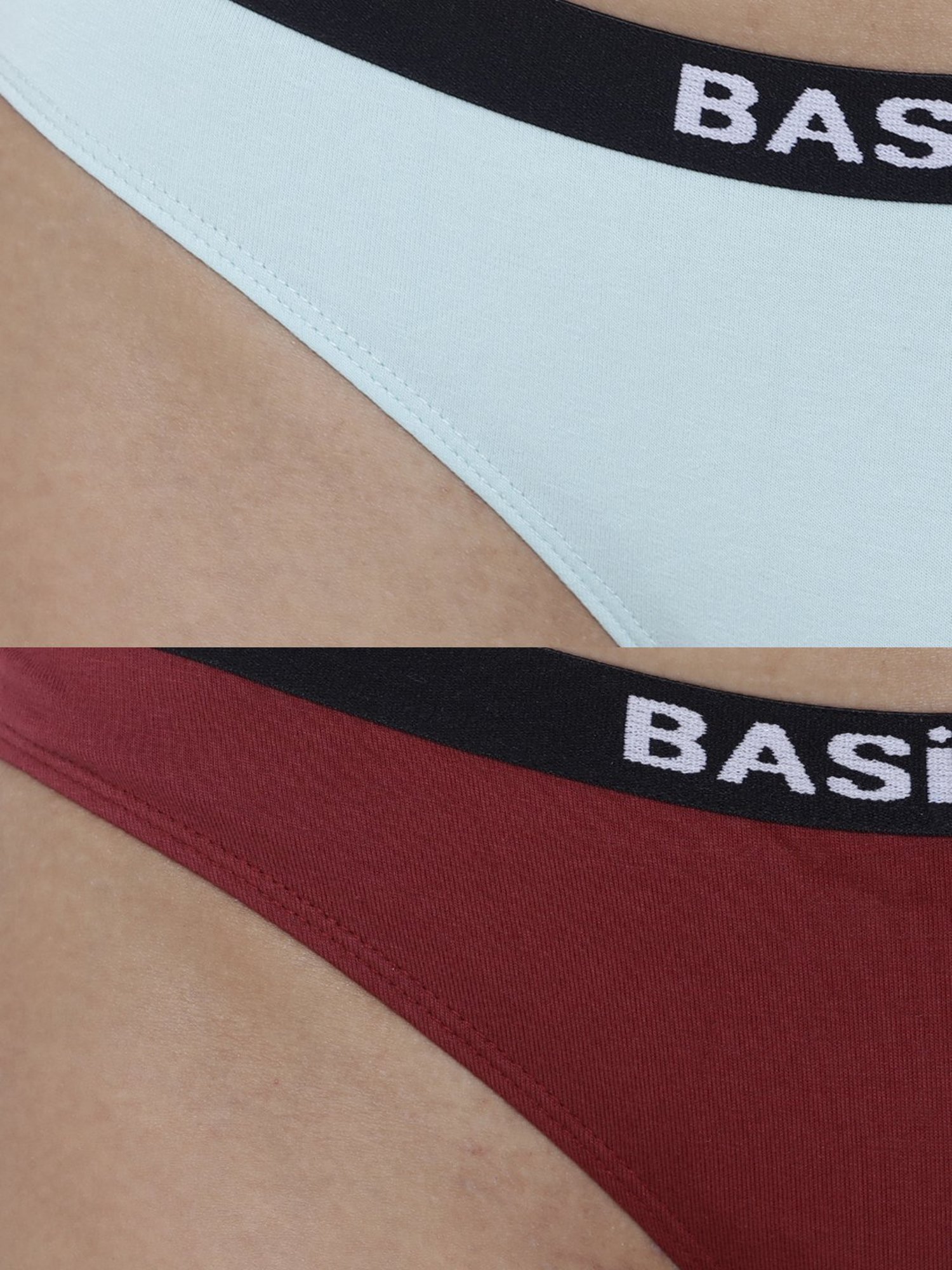 BASIICS by La Intimo Multicolor Cotton Bikini Panty ( Pack Of 2 )