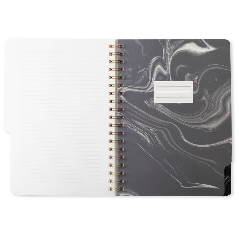 Spiral Notebook 5 Subject College Ruled Marble - Fringe