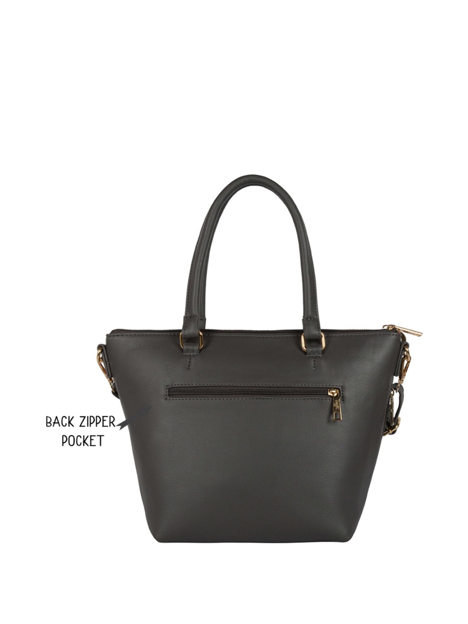 Baggit Green Solid Medium Tote Handbag